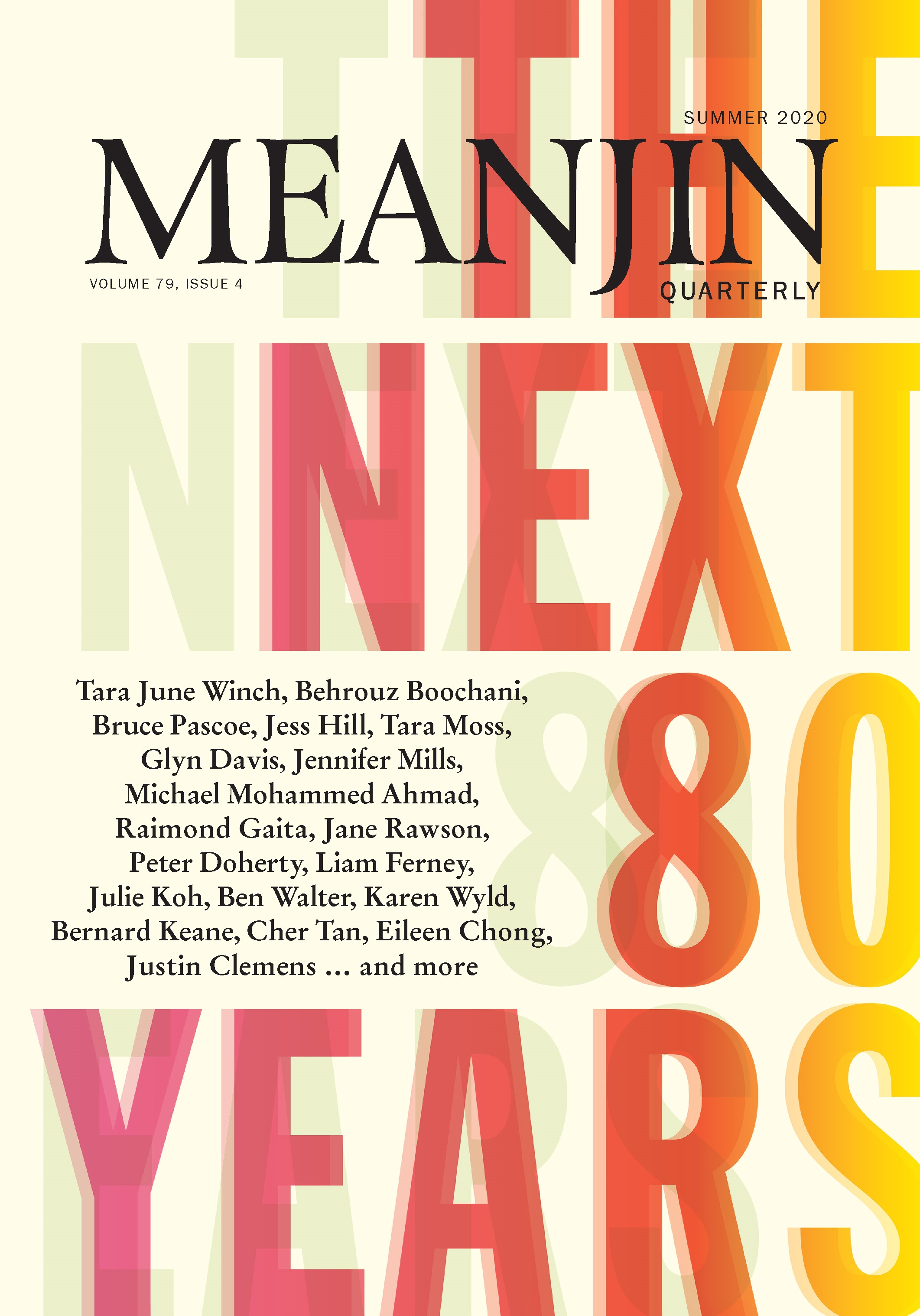 Cover of Meanjin's 80th anniversary edition.