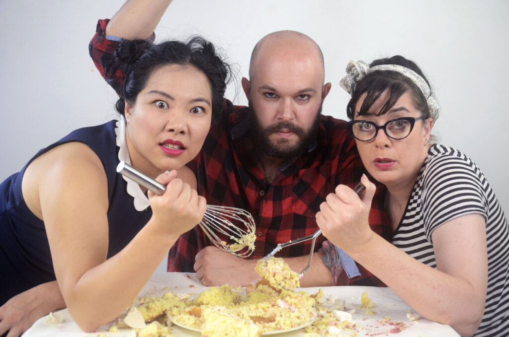 Jermaine Chau, Alex Sefton and Lisa Cooper in Chop Chef