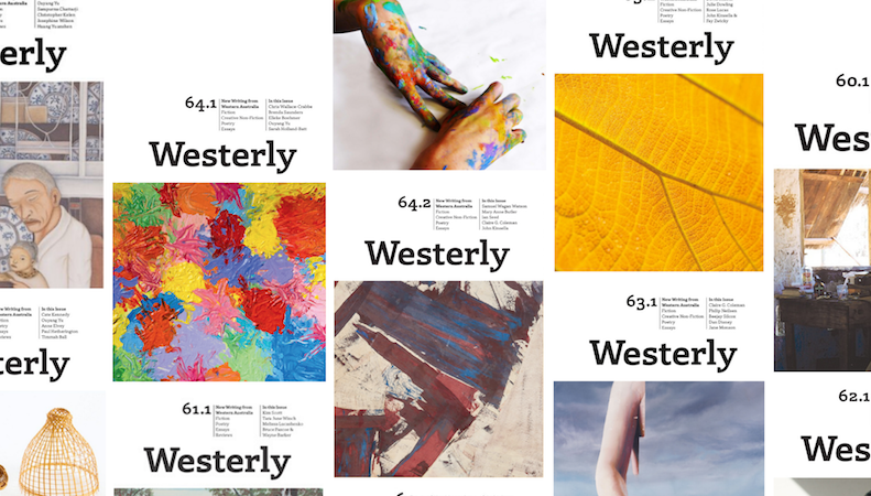 Banner image comprising Westerly Magazine covers in a tiled arrangement