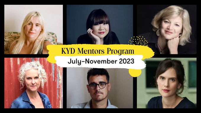 Headshots of Kill Your Darlings' July to November 2023 mentors, Briohny Doyle, J. P. Pomare, Julie Koh, Sian Prior, Emma Viskic and Stephanie Bishop.